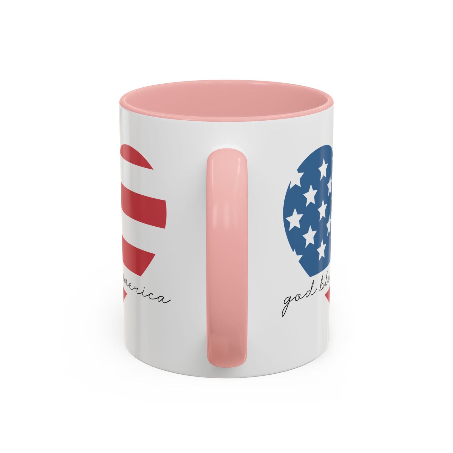4th of July Mug - God Bless America Flag Heart