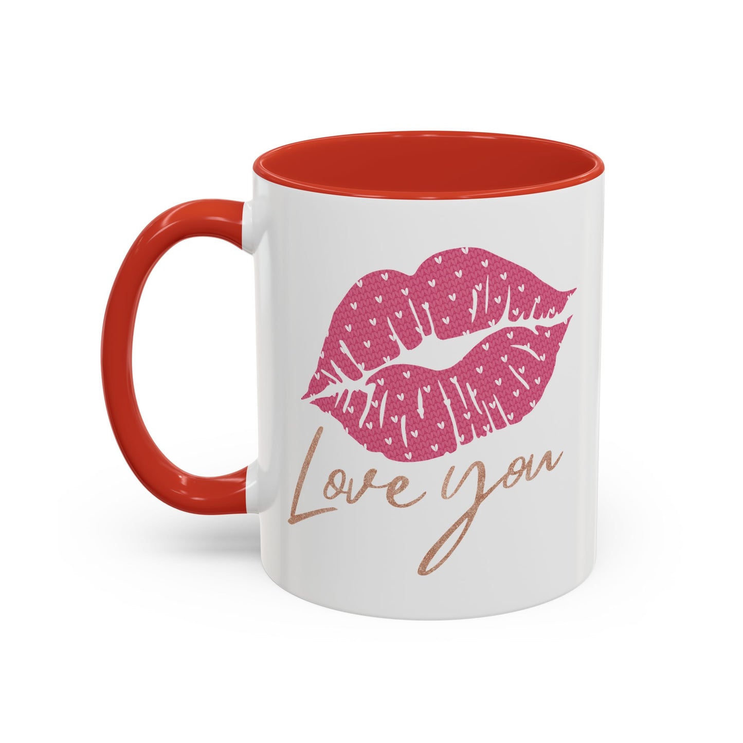 Valentine's Day Mug - Love You Lips Kiss