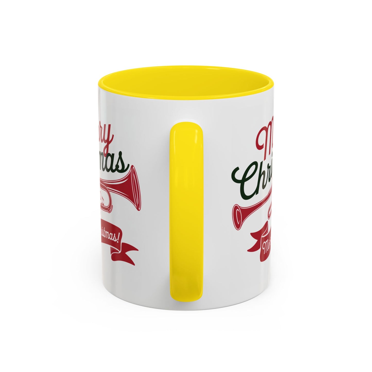Christmas Mug - Red & Green Text Trumpet