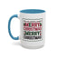Christmas Mug - Merry Christmas Red Green & Black Text Trees Presents