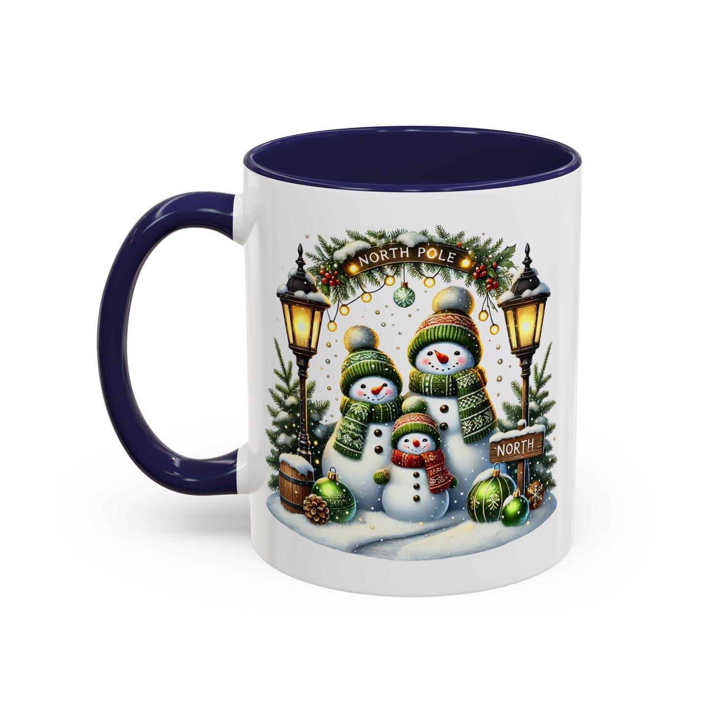 Christmas Mug - Green Snowman Family