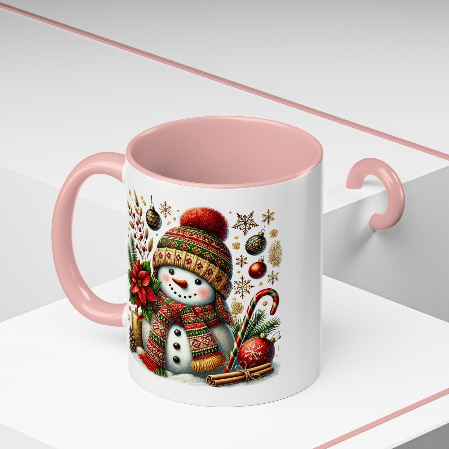 Christmas Mug - Snowman with Christmas Decorations