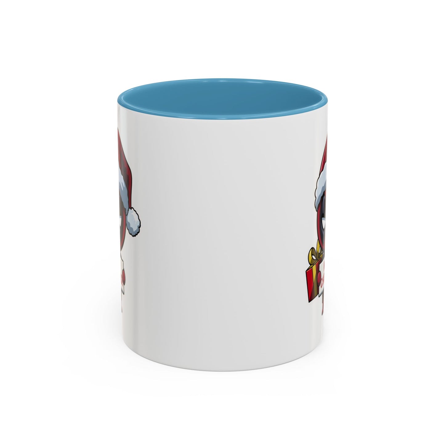 Christmas Mug - Merry Christmas Red Text Superhero