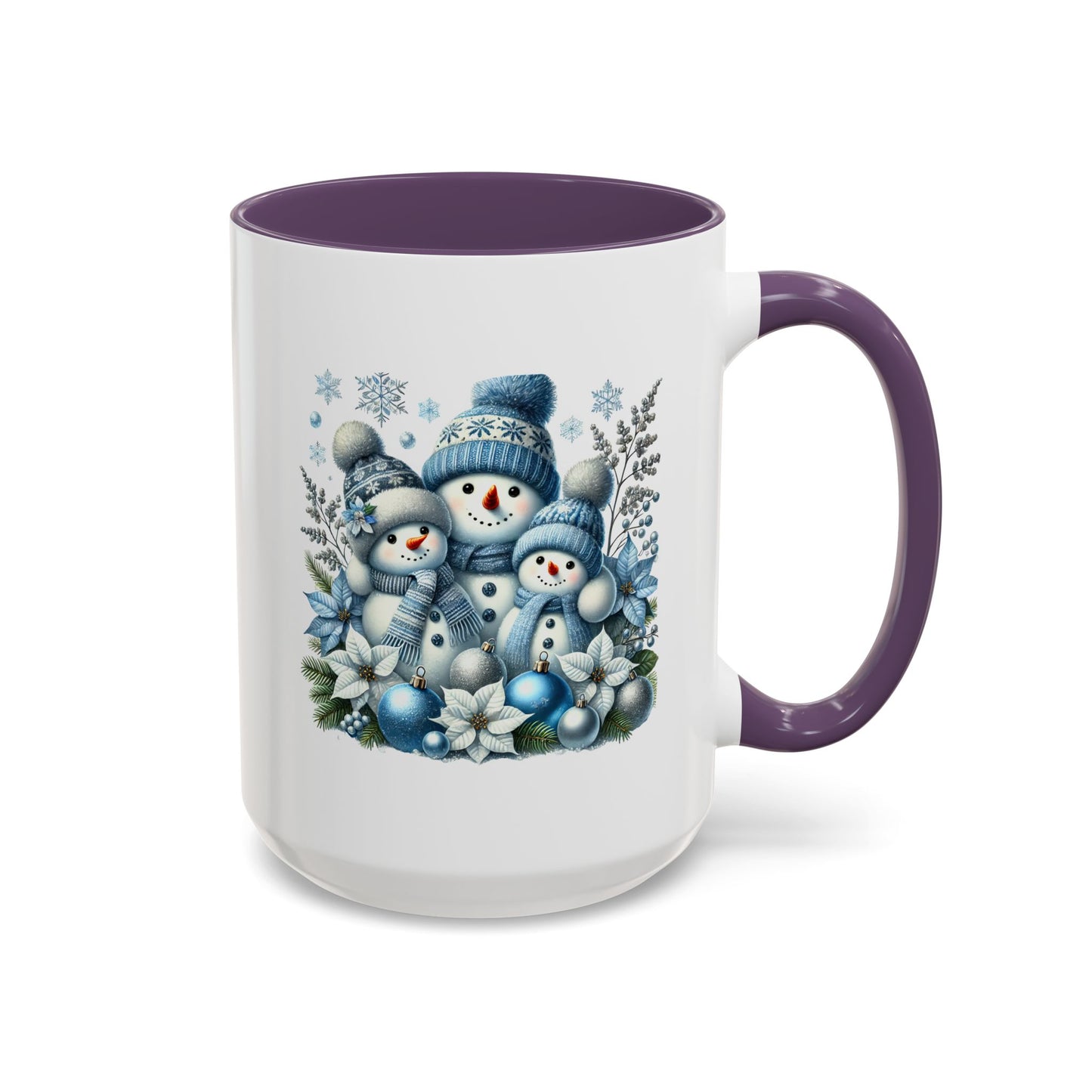 Christmas Mug - Blue Snowman Family