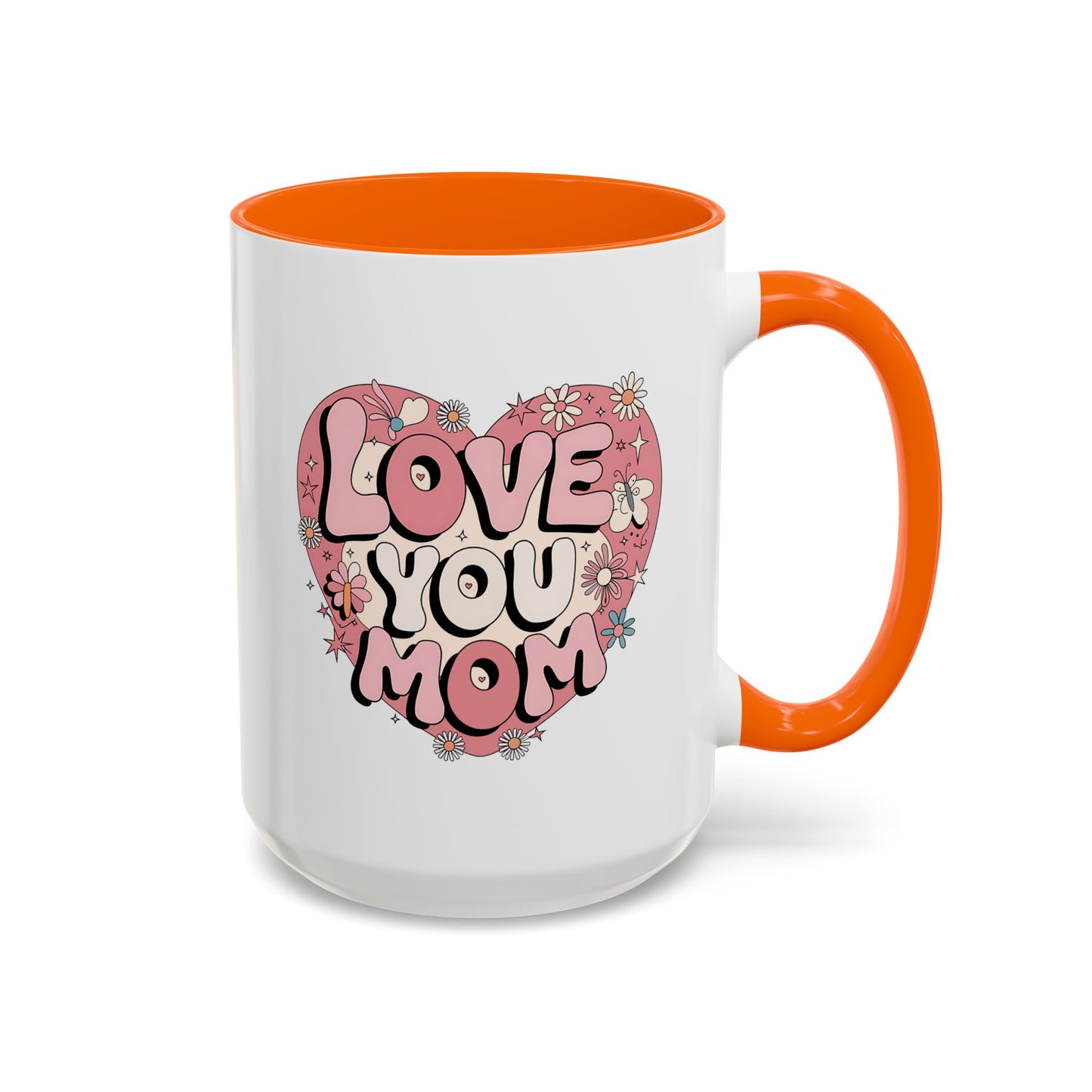 Mother's Day Mug - Love You Mom Retro Heart