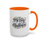Christmas Mug - Merry Christmas Black Text Colored Lights