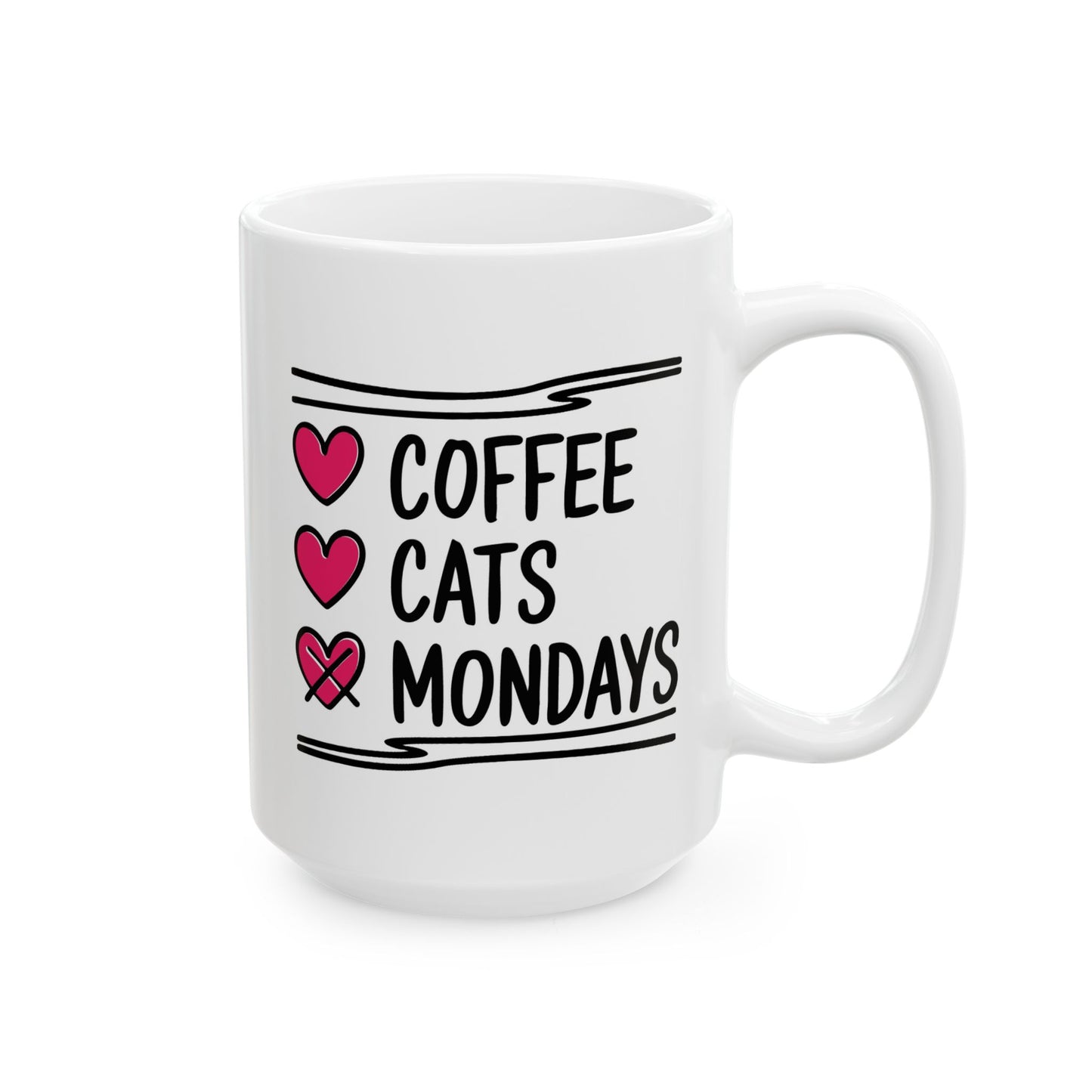 Humor Mug - Coffee Cats Mondays