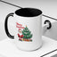 Christmas Mug - Merry Christmas Red Text Santa Tree Presents
