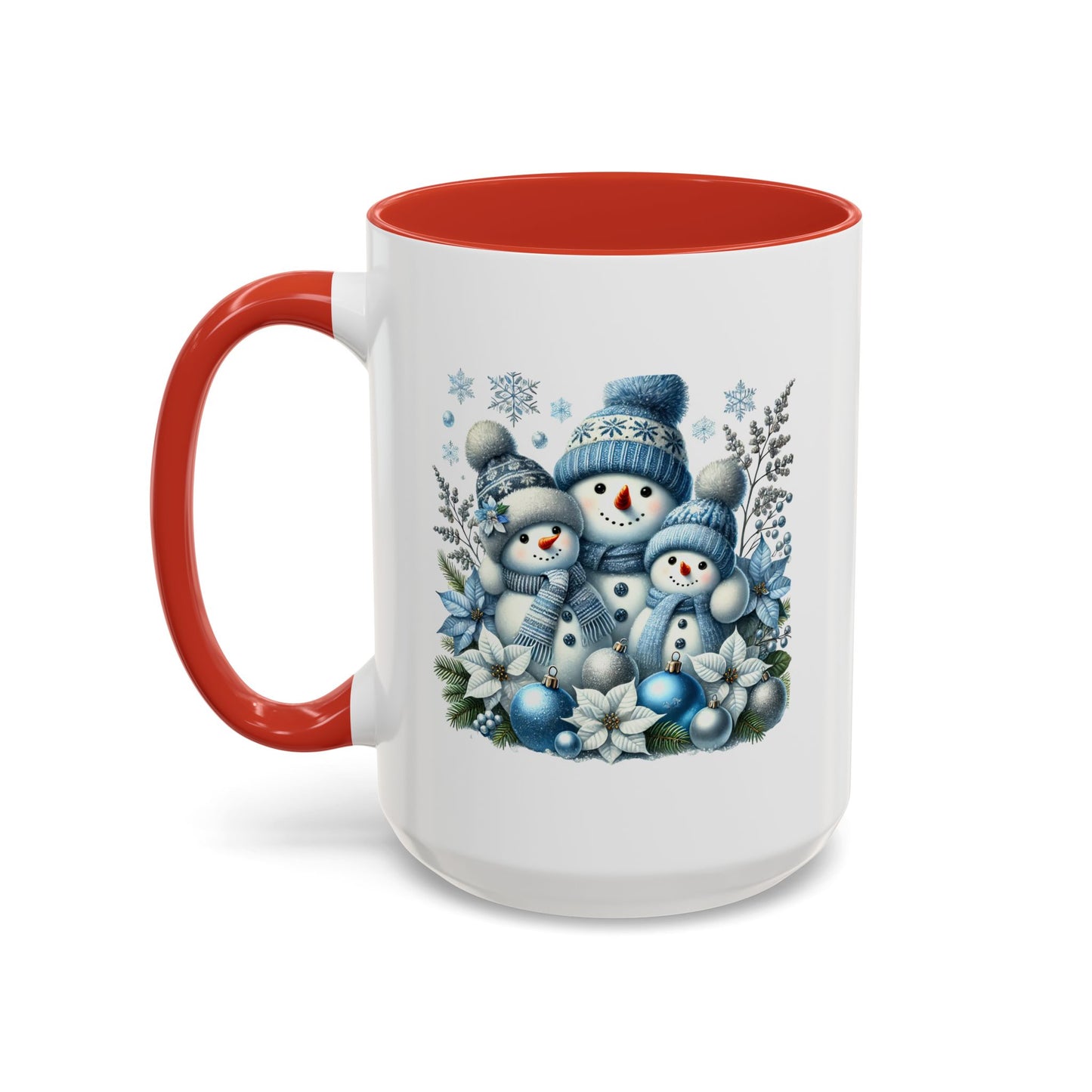 Christmas Mug - Blue Snowman Family