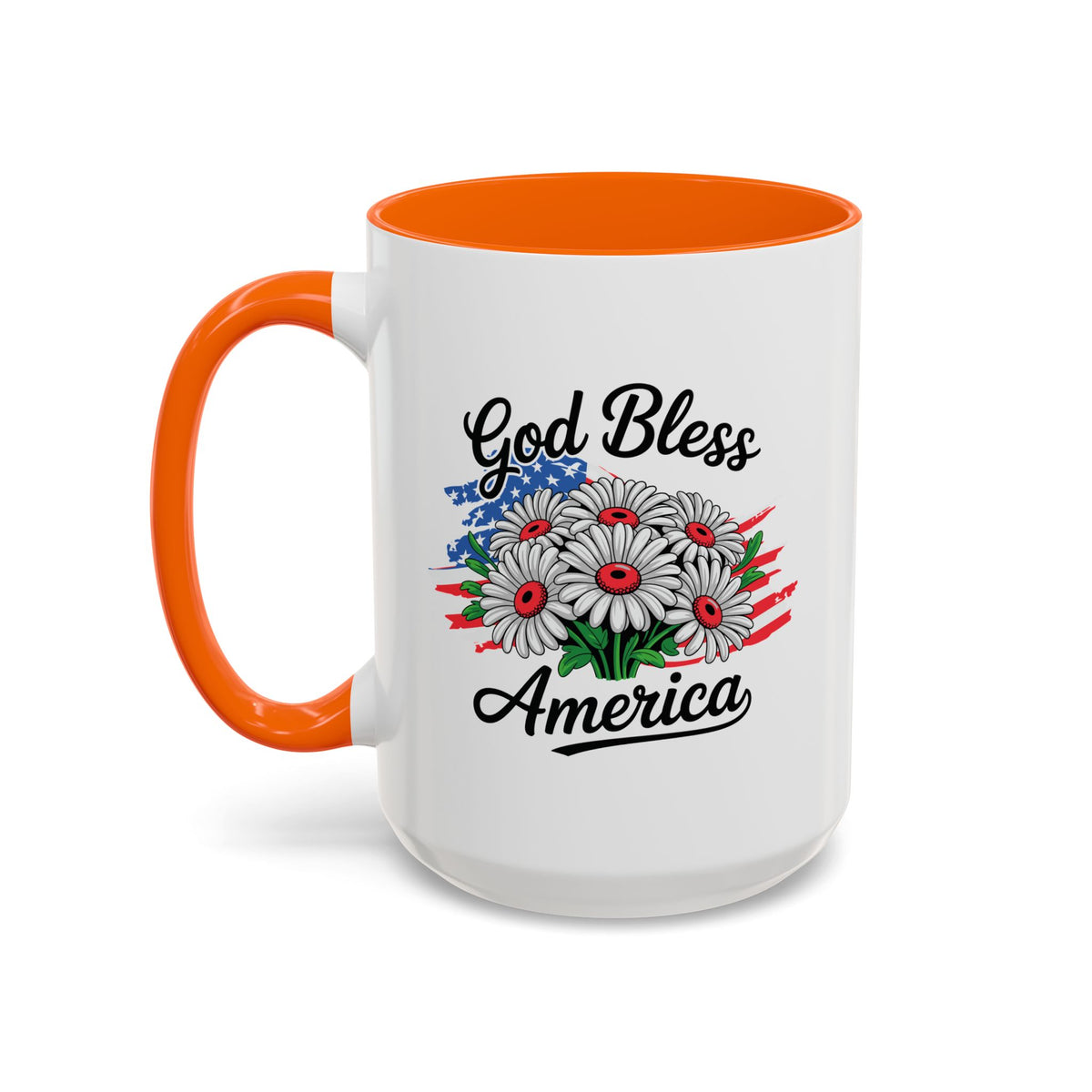 4th of July Mug - God Bless America Daisies