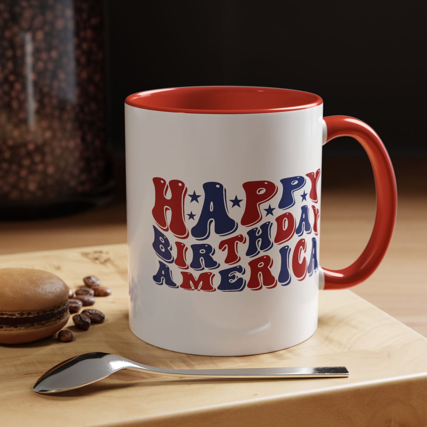 4th of July Mug - Happy Birthday America Retro