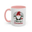 Christmas Mug - Merry Christmas Green & Red Text Gnome Present Trees