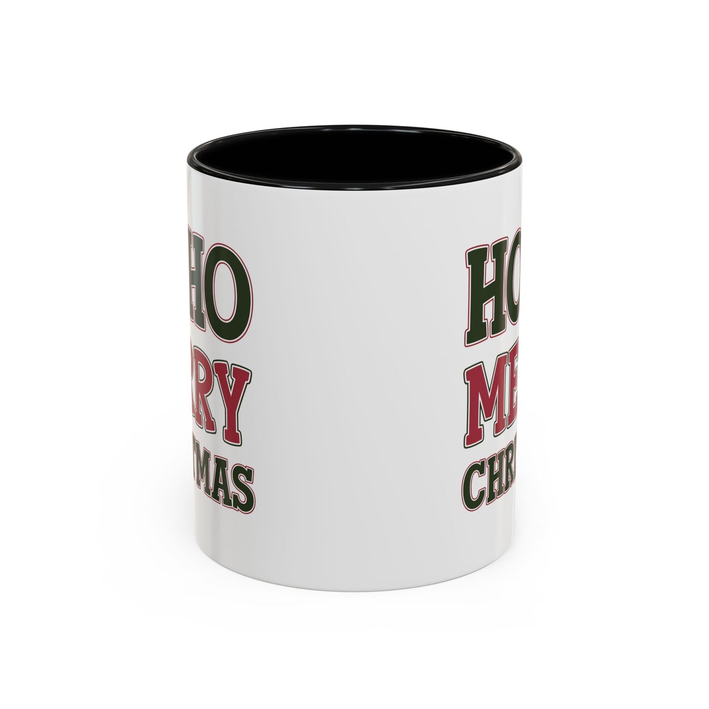 Christmas Mug - Ho Ho Ho Merry Christmas Red & Green Text 4