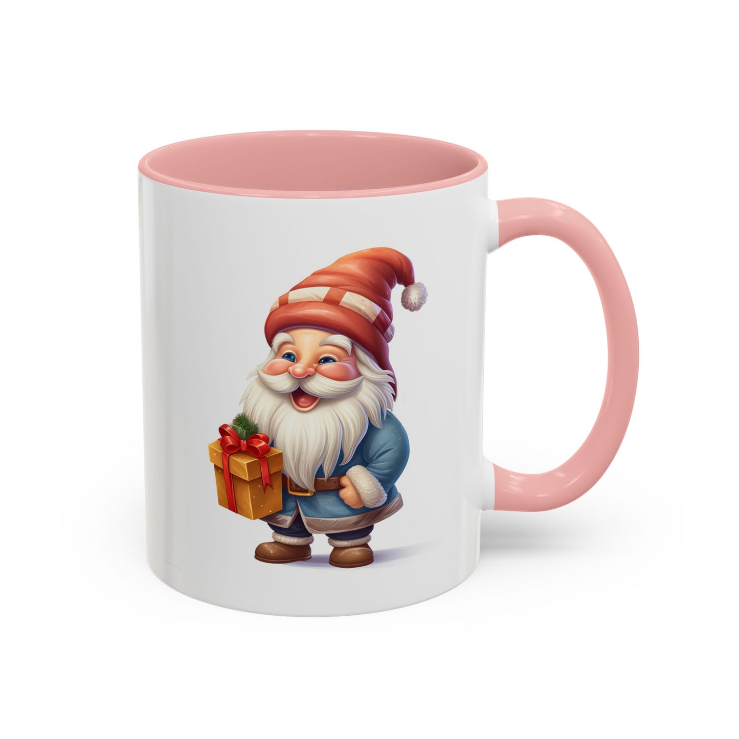 Christmas Mug - Old Gnome with Present
