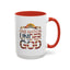 4th of July Mug - One Nation Under God Cross Flag