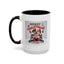 Christmas Mug - Merry Christmas Red Text Puppy Red Top