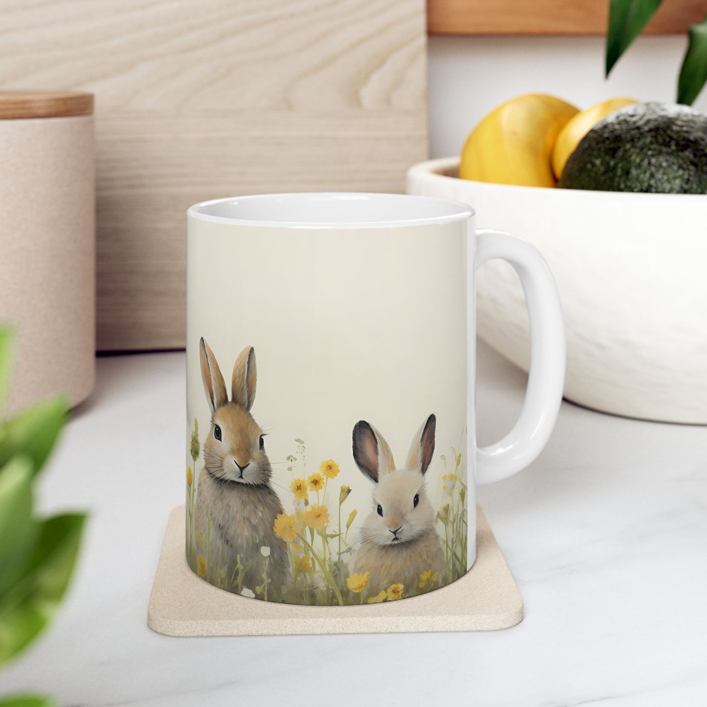 Artistic Mug - Felted Bunnies 4