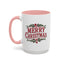 Christmas Mug - Merry Christmas Maroon Text Ornament Decorations