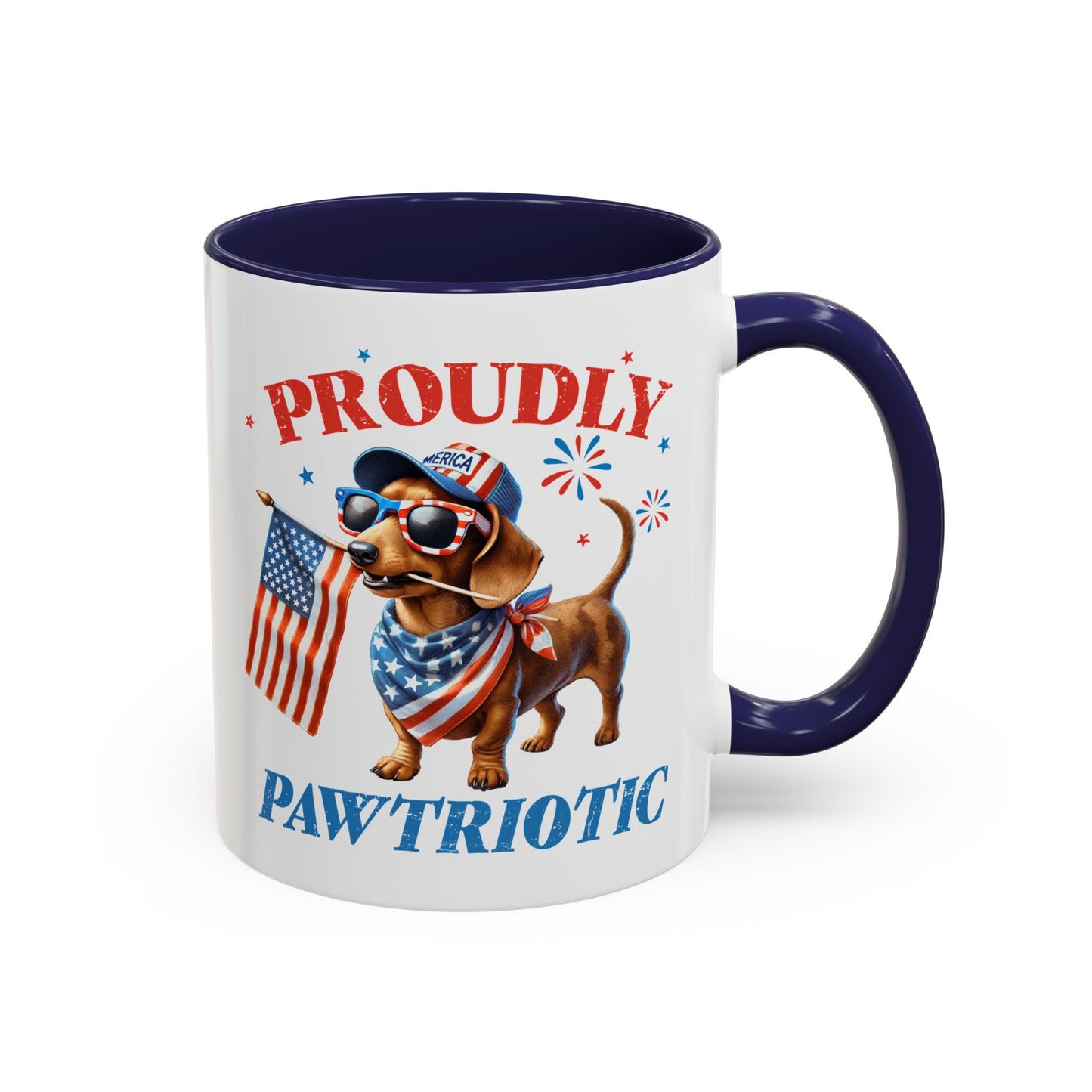4th of July Mug - Proudly Pawtriotic Dog