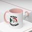 Christmas Mug - Merry Christmas Black Text Santa Tree