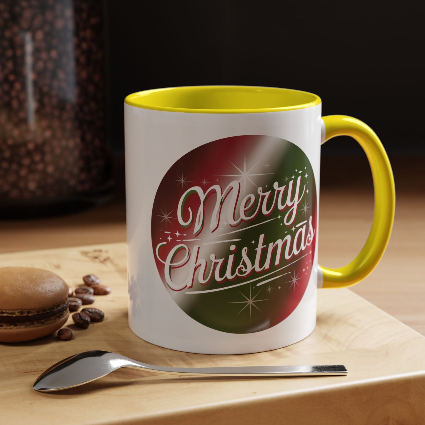 Christmas Mug - Merry Christmas White and Red Text Decoration
