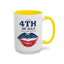 4th of July Mug - Happy 4th of July Flag Lips