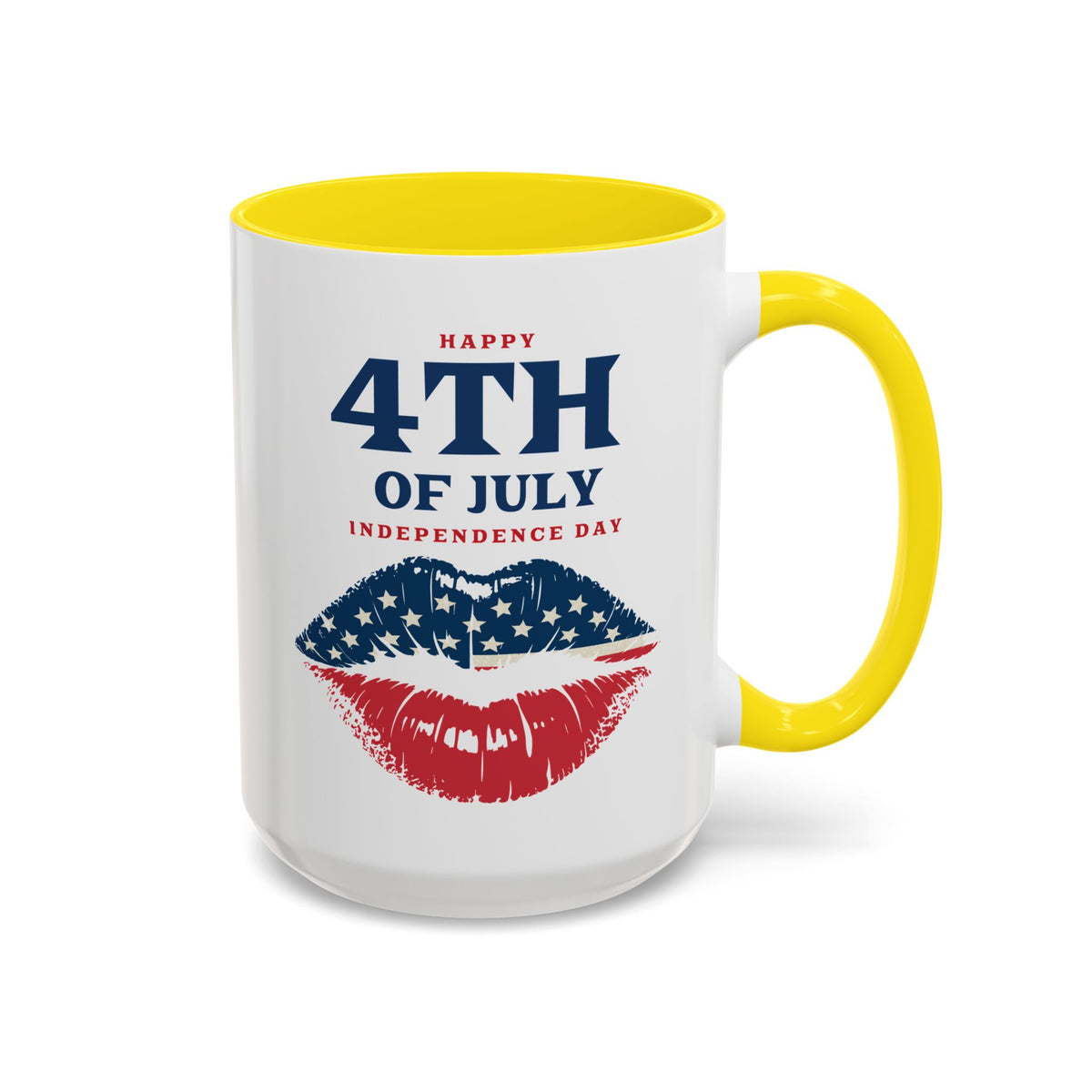4th of July Mug - Happy 4th of July Flag Lips