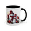Christmas Mug - Burgundy Snowman Family