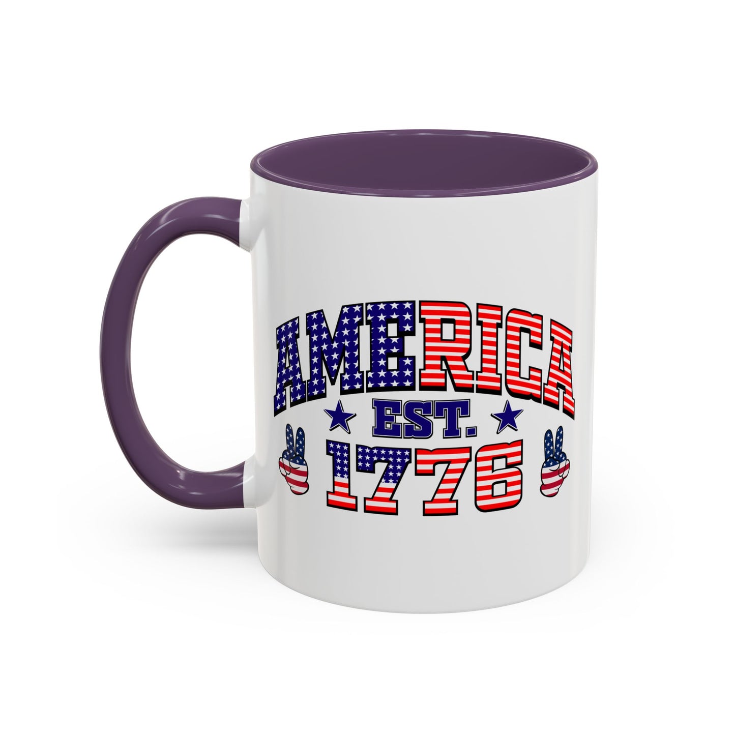 4th of July Mug - American Est 1776 Patriotic Flag