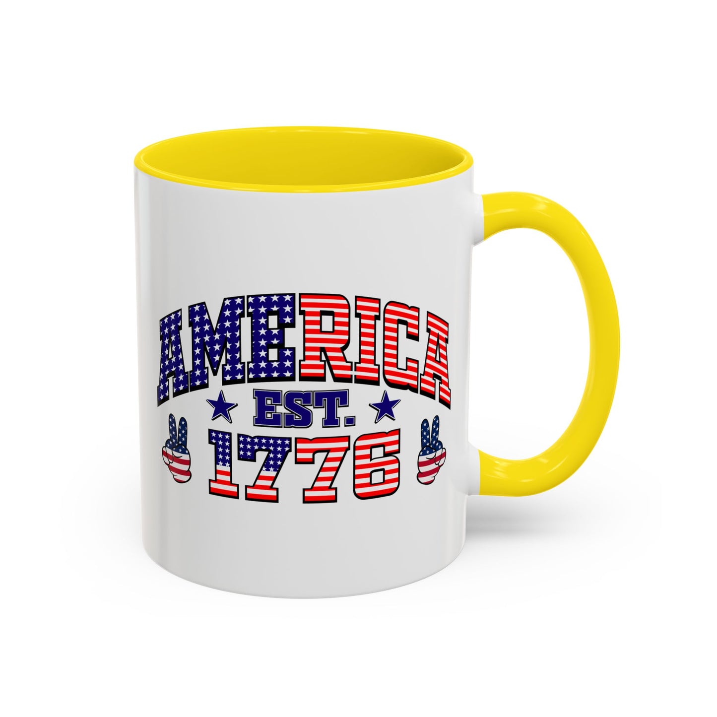4th of July Mug - American Est 1776 Patriotic Flag