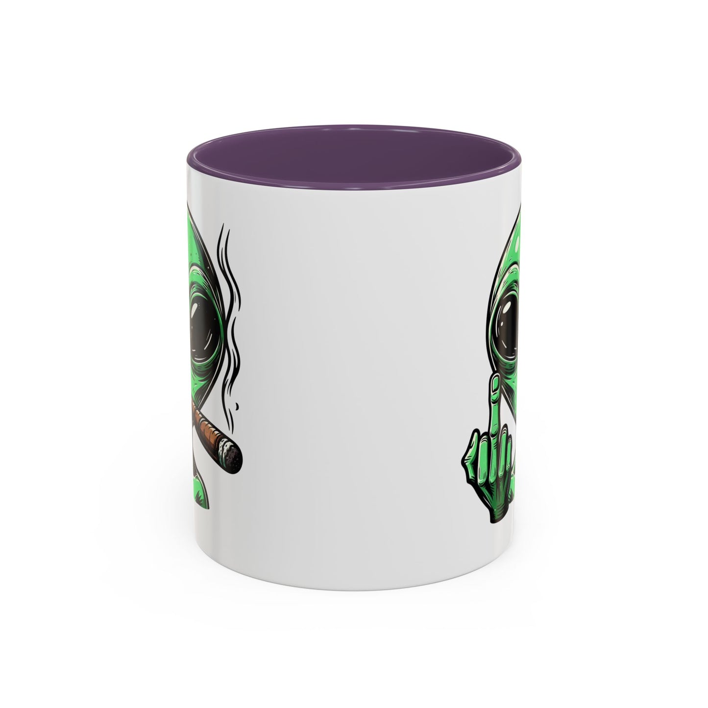 Adult Mug - Green Alien Fuck You Human