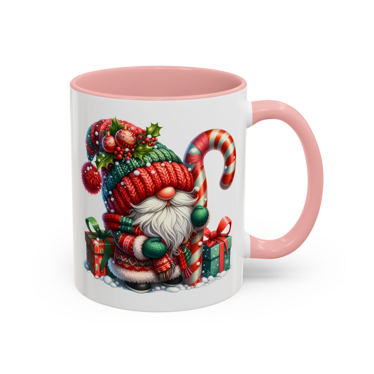 Christmas Mug - Gnome Candy Cane and Presents