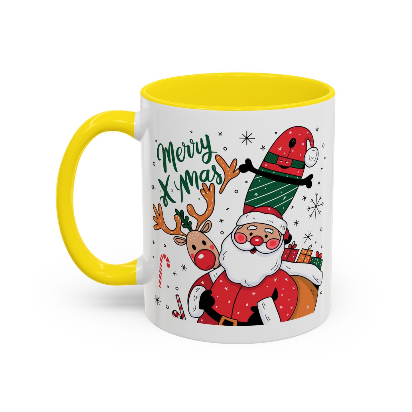 Christmas Mug - Merry Xmas Santa Reindeer