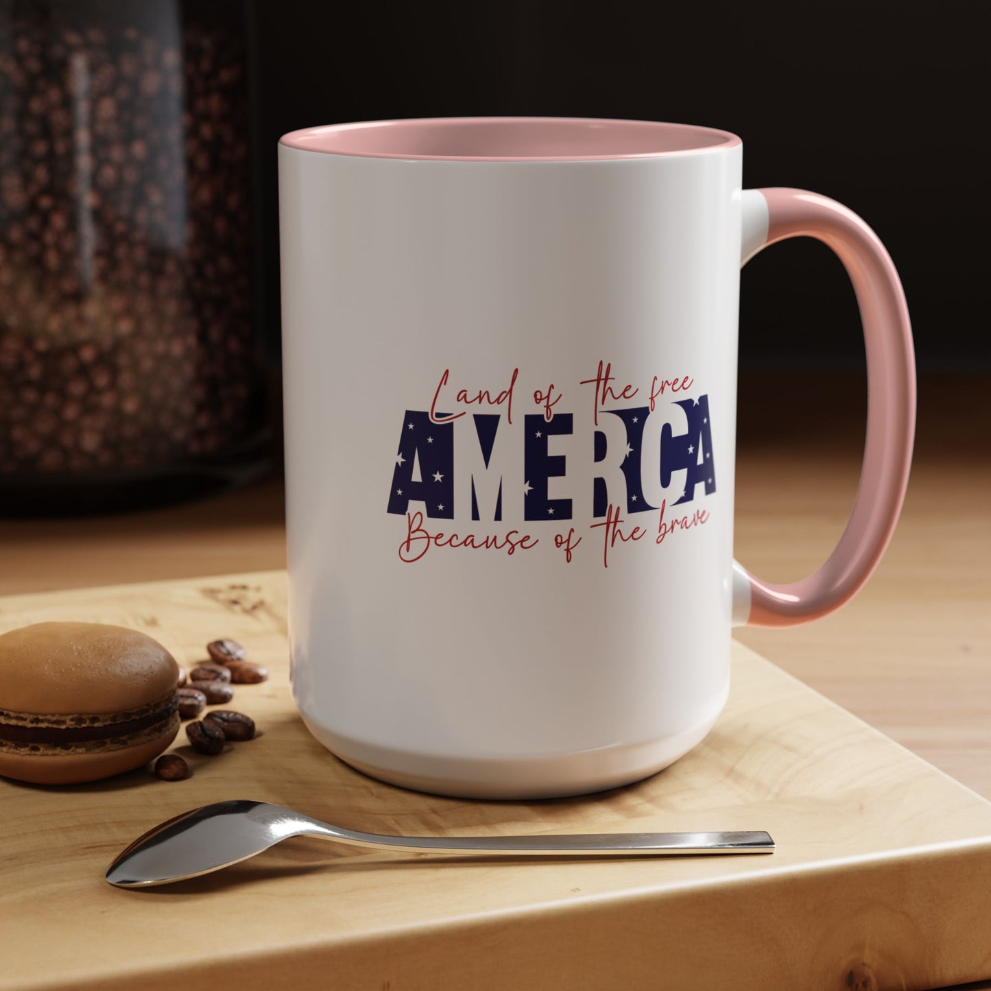 4th of July Mug - American Land of the Free Stars
