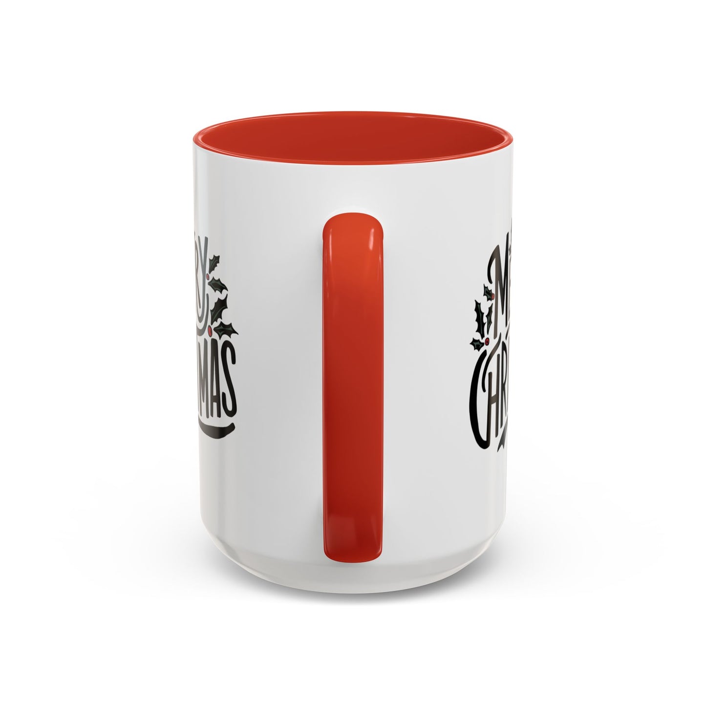 Christmas Mug - Merry Christmas Black Text Mistletoe