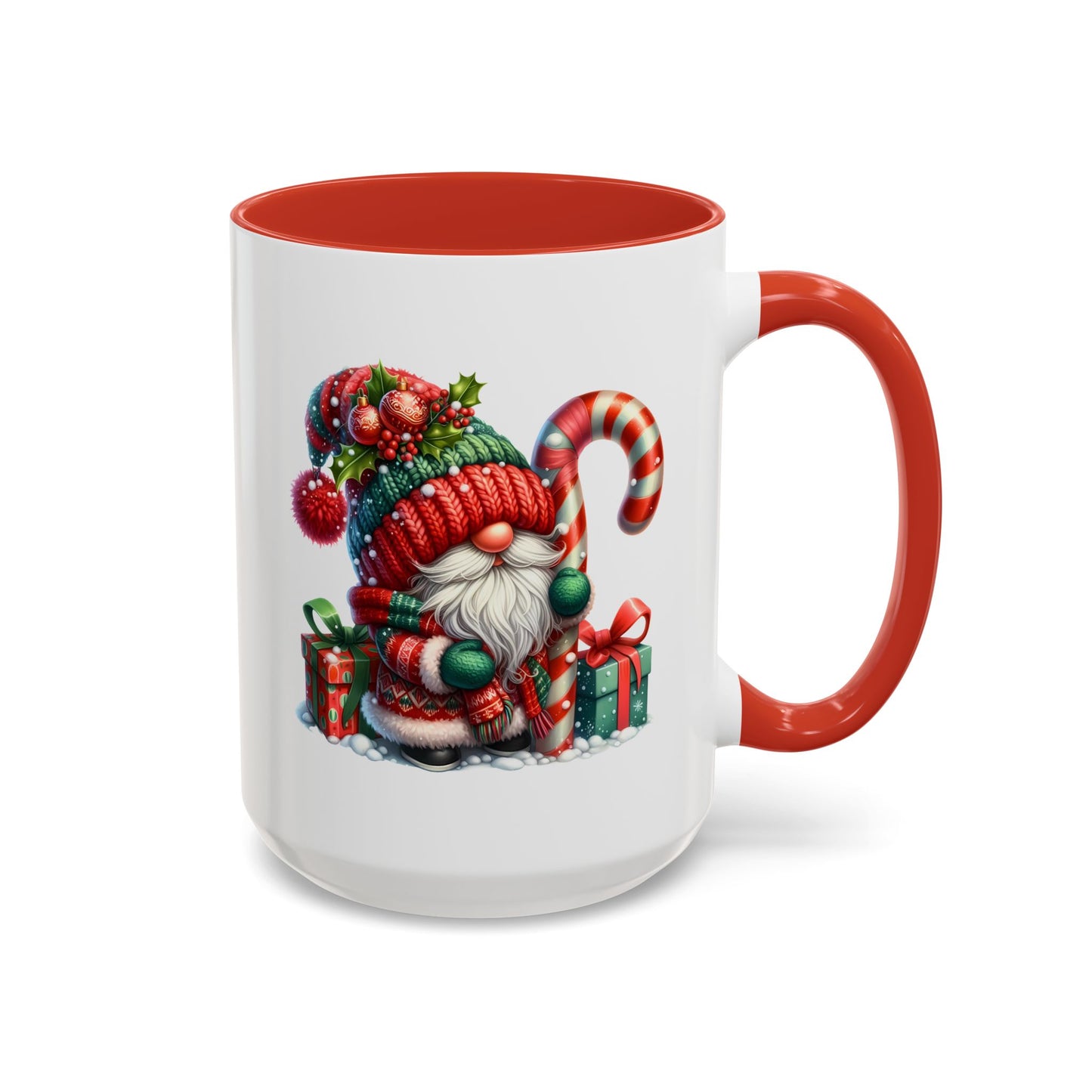 Christmas Mug - Gnome Candy Cane and Presents