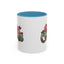 Christmas Mug - Merry Christmas Red & Green Text Mistletoe