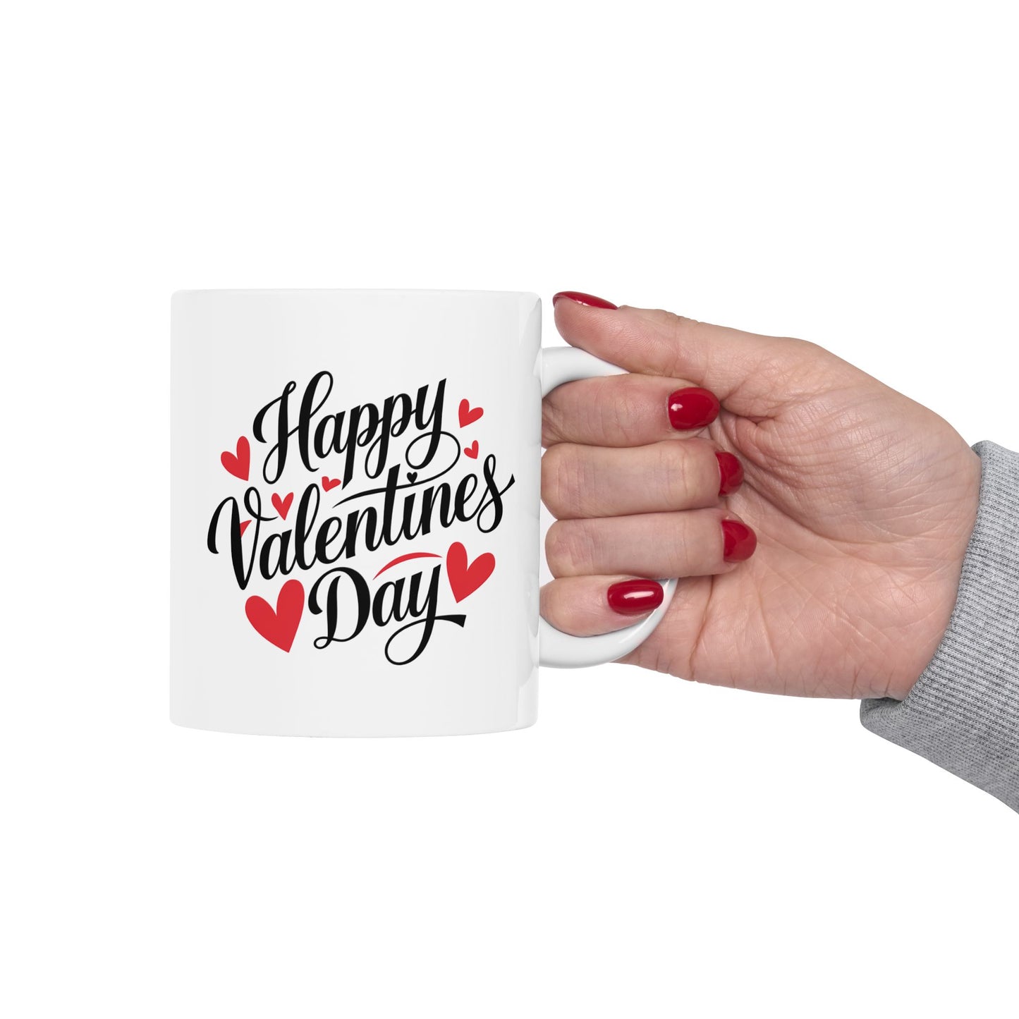 Valentine's Day Mug - Happy Calligraphy Text