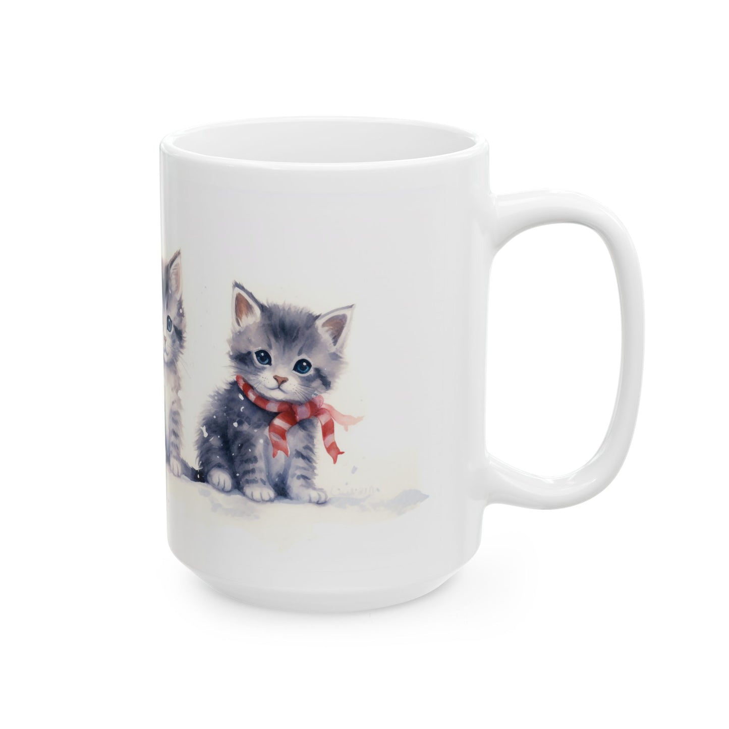 Christmas Mug - Three Kittens Christmas Tree
