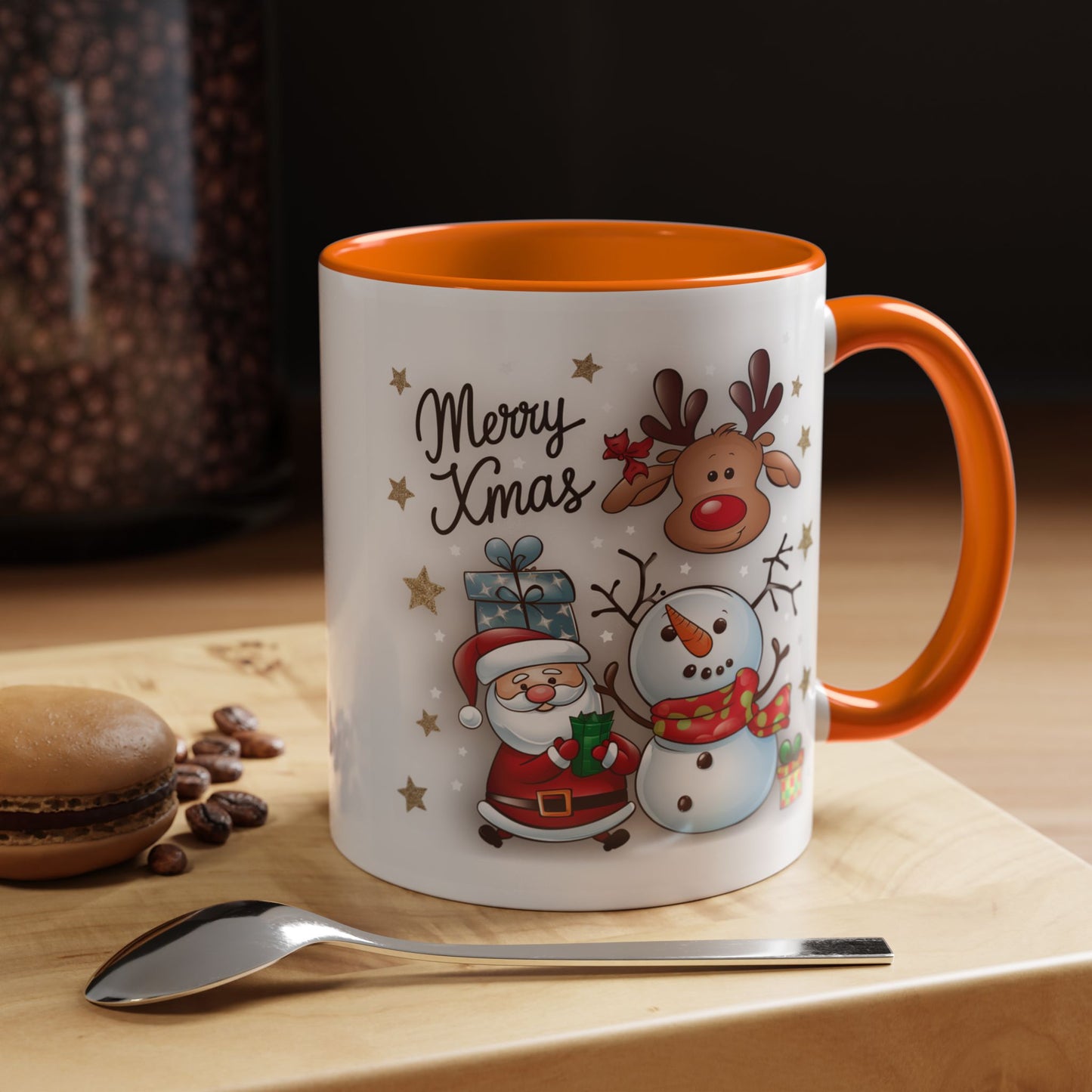 Christmas Mug - Merry Xmas Santa Snowman Reindeer