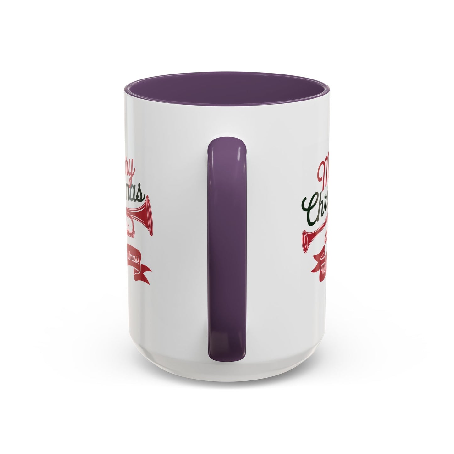 Christmas Mug - Red & Green Text Trumpet