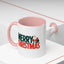 Christmas Mug - Merry Christmas Green & Red Text Santa Bag