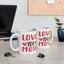 Valentine's Day Mug - Love You Most Hearts Graphic