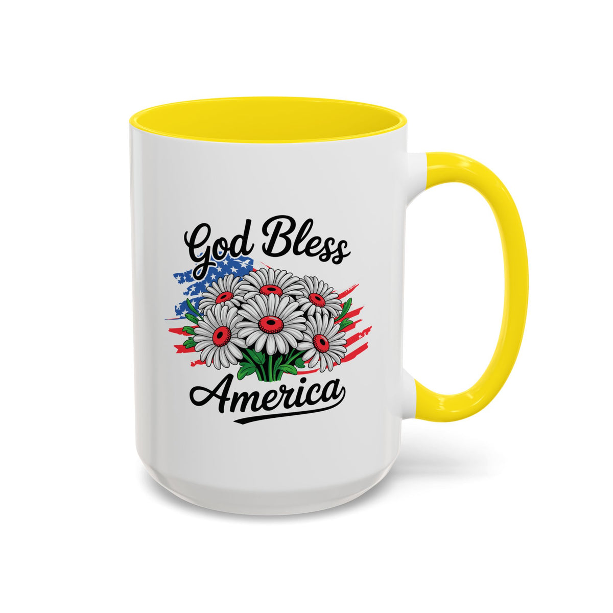 4th of July Mug - God Bless America Daisies