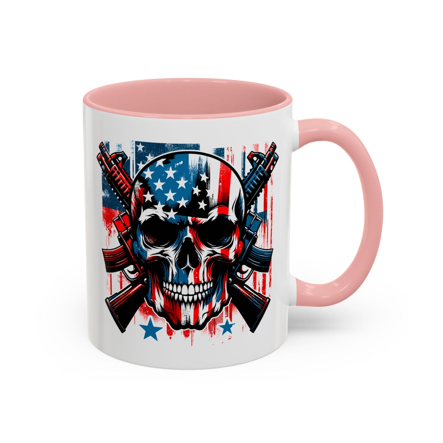 4th of July Mug - Skull With American Flag