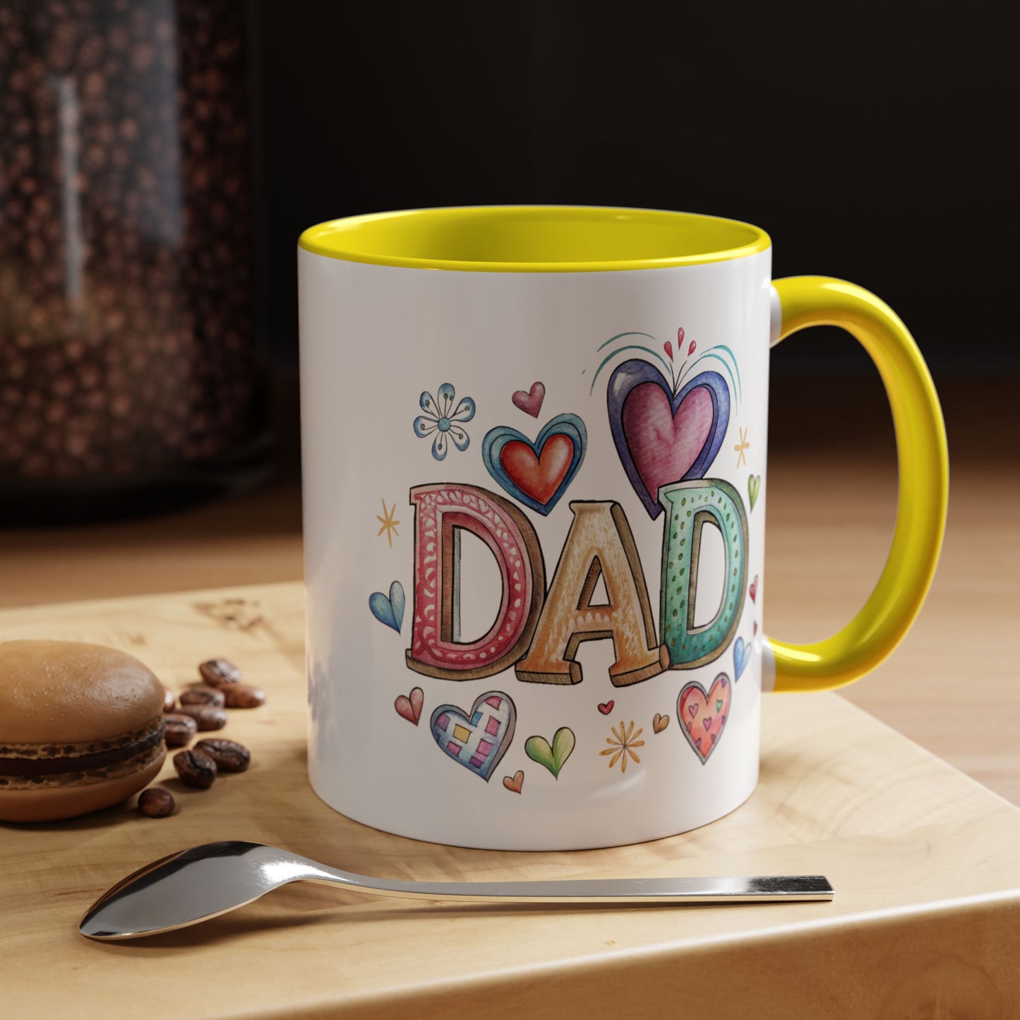Father's Day Mug - Dad Hearts