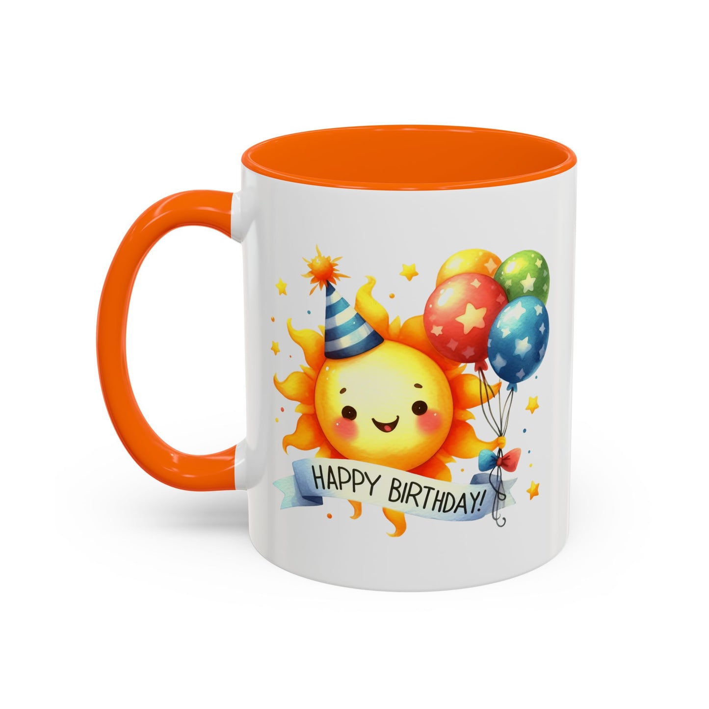 Birthday Mug - Happy Birthday Sun & Balloons