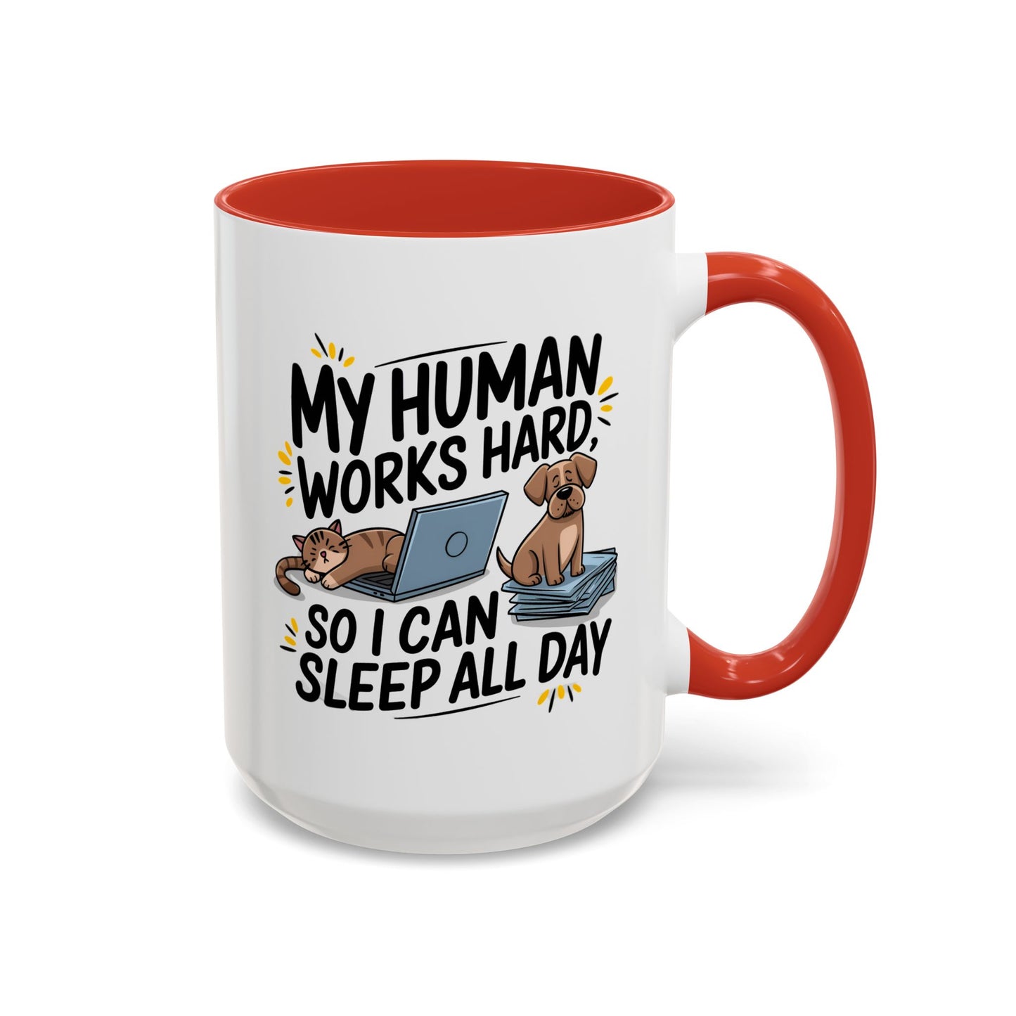 Animal Mug - My Human Works Hard