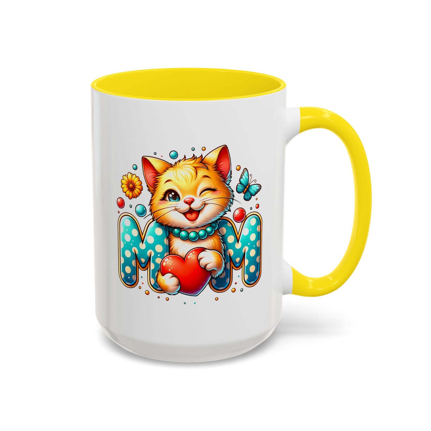 Mother's Day Mug - Mom Cat Red Heart