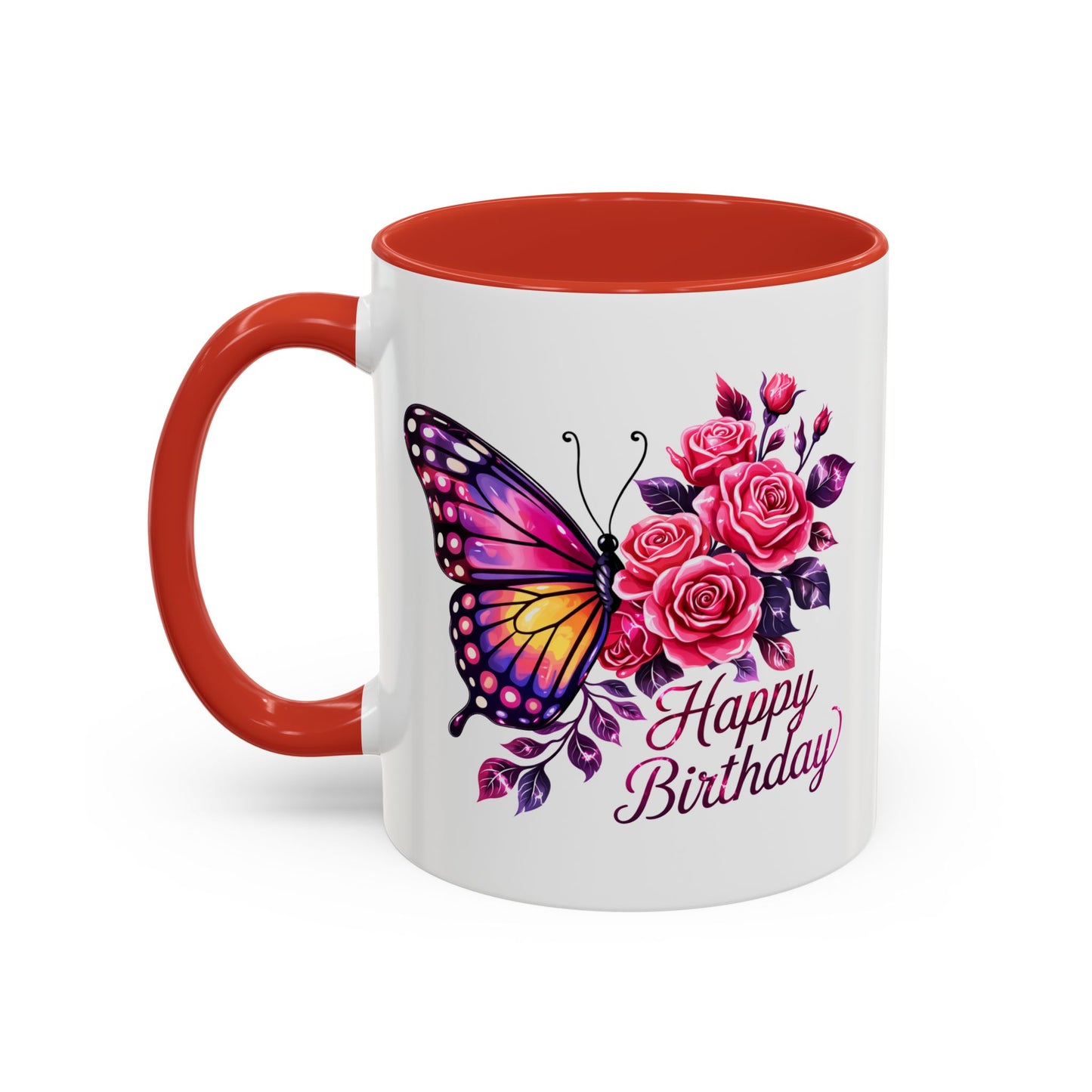 Birthday Mug - Butterfly Flowers